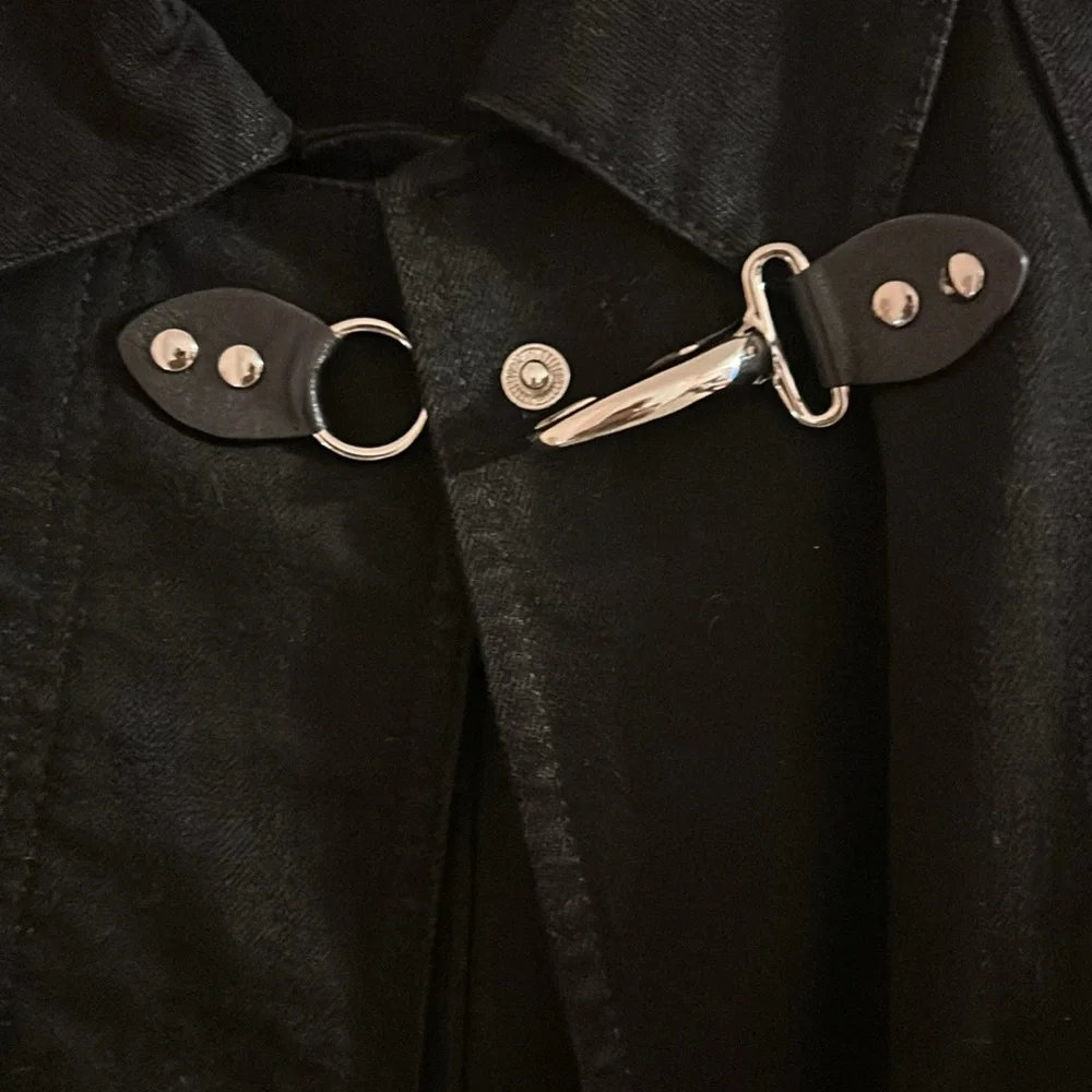 Ralph Lauren Black Jean Jacket with Silver Hardware - Picture 3 of 5